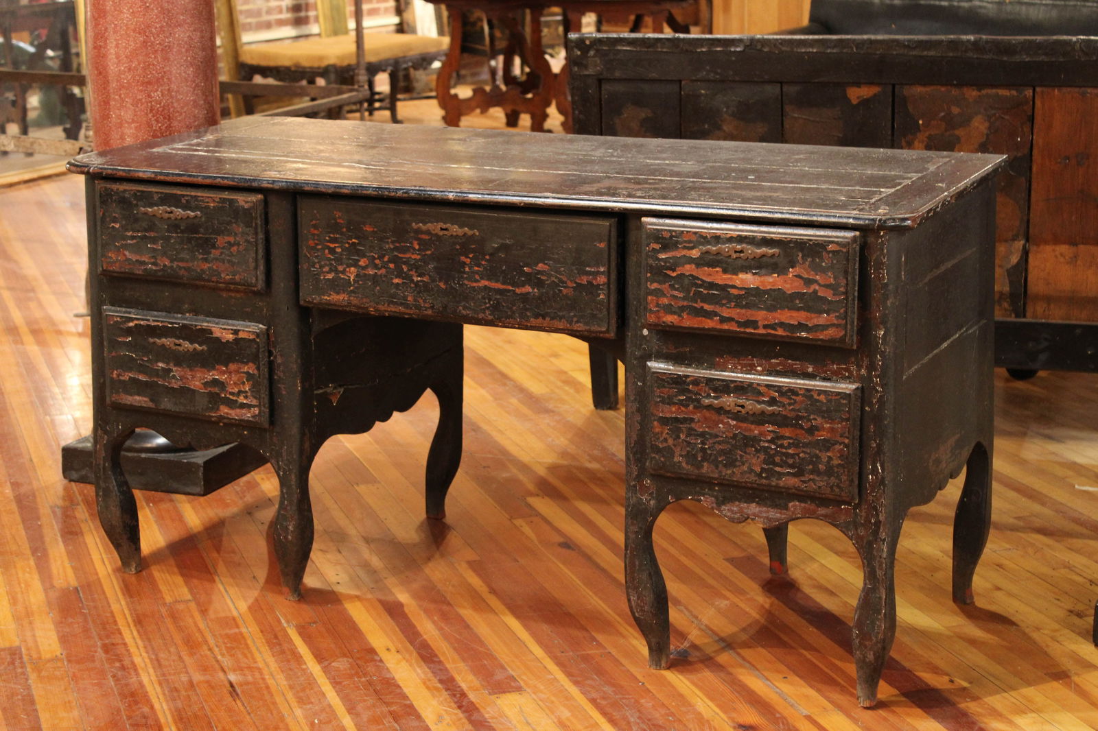 Mazarin Pedestal Desk, Rouen France (1 of 5)