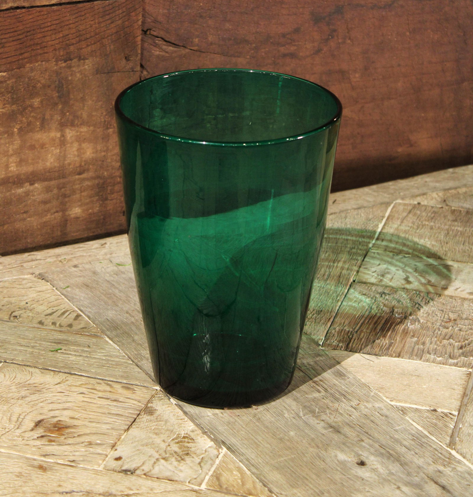 English Green Glass Vase (1 of 3)