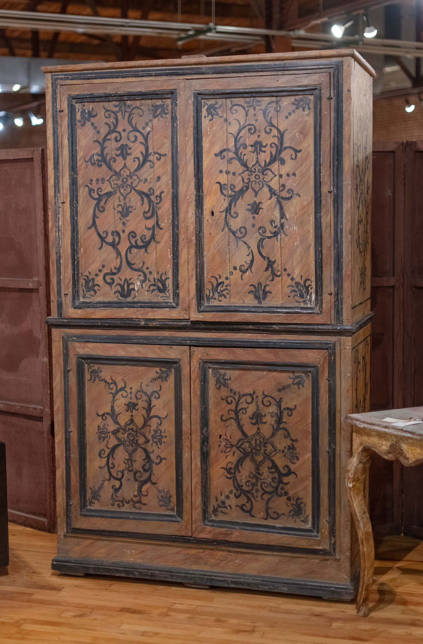 Italian Four Door Painted  Armoire (1 of 7)