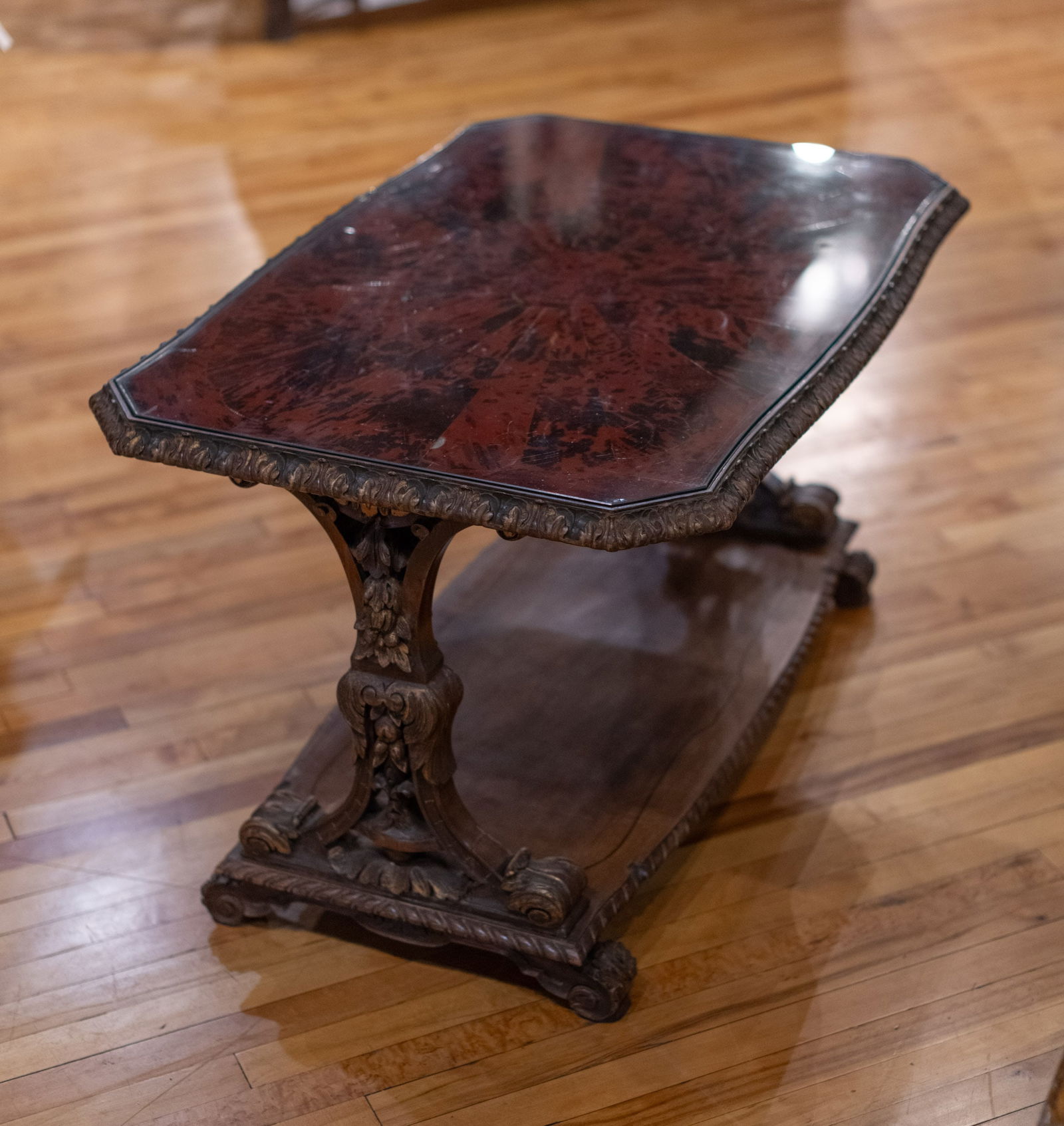 Belgian Faux Tortoise Finish Wood Table (1 of 5)