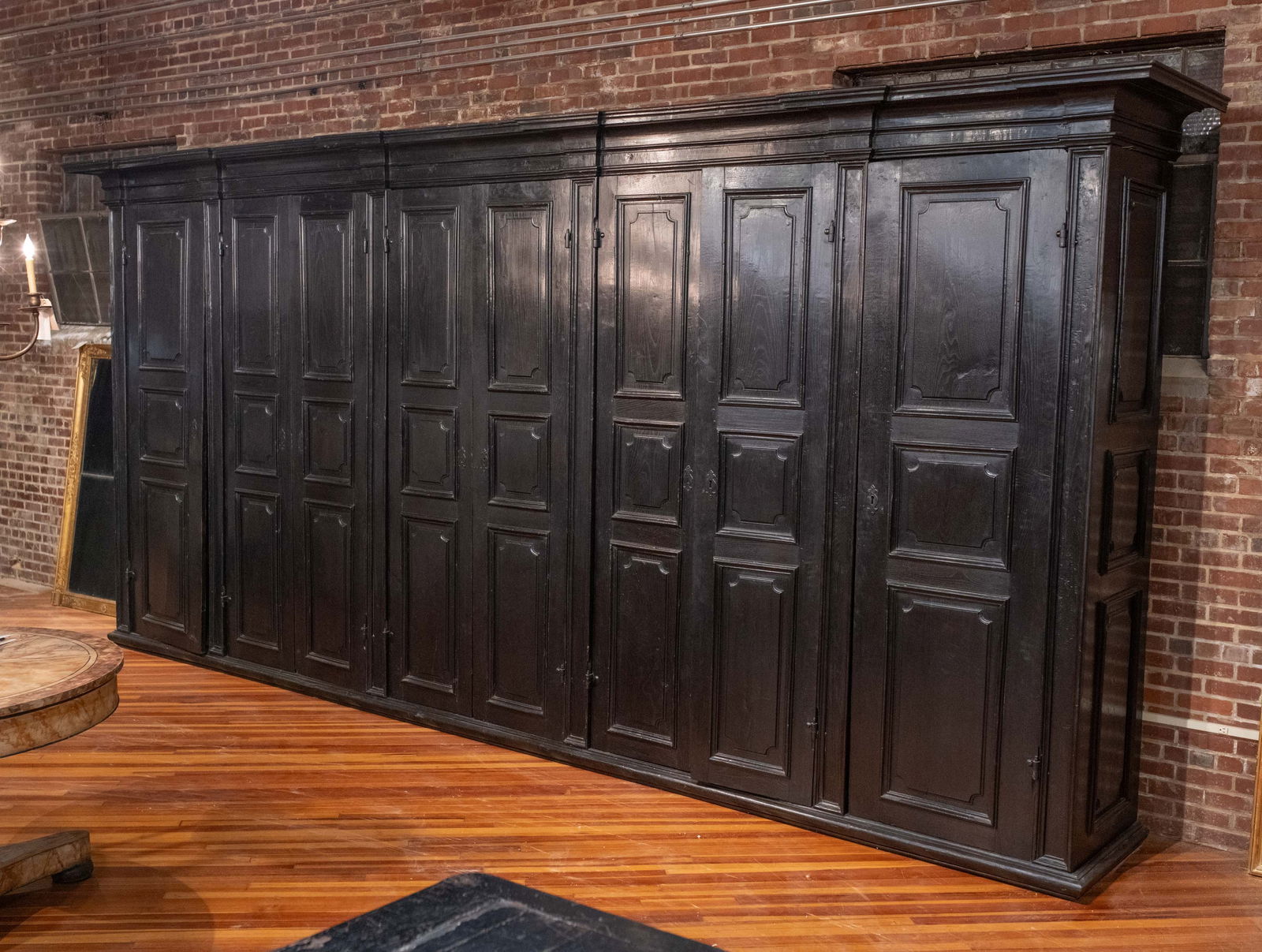 Large Belgian Ebonized Oak Livery Cabinet (1 of 9)