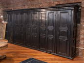 Large Belgian Ebonized Oak Livery Cabinet