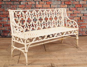 Gothic Style Cast Iron Garden Bench