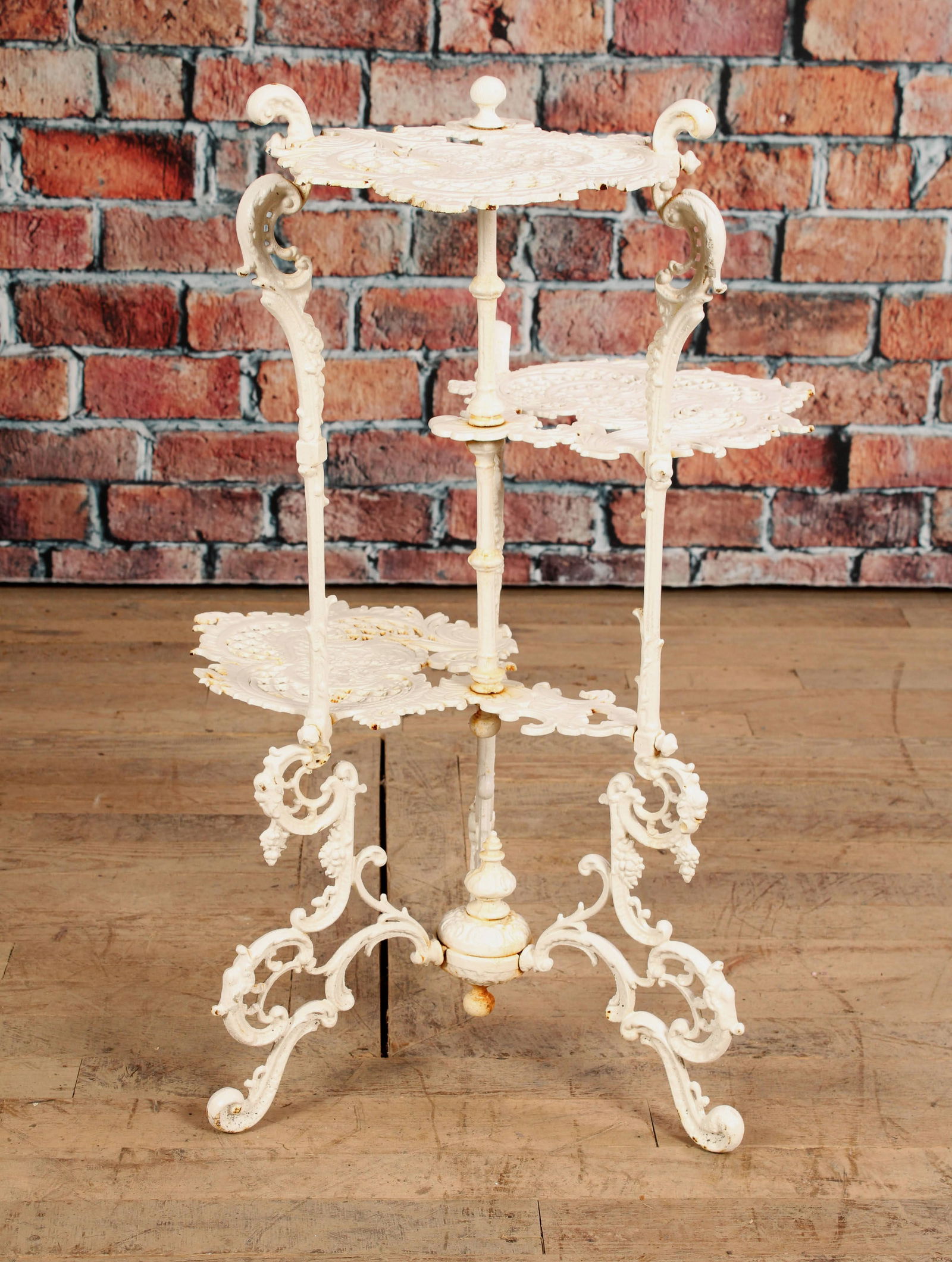 Victorian Style 3 Tier Cast Iron Plant Stand (1 of 8)