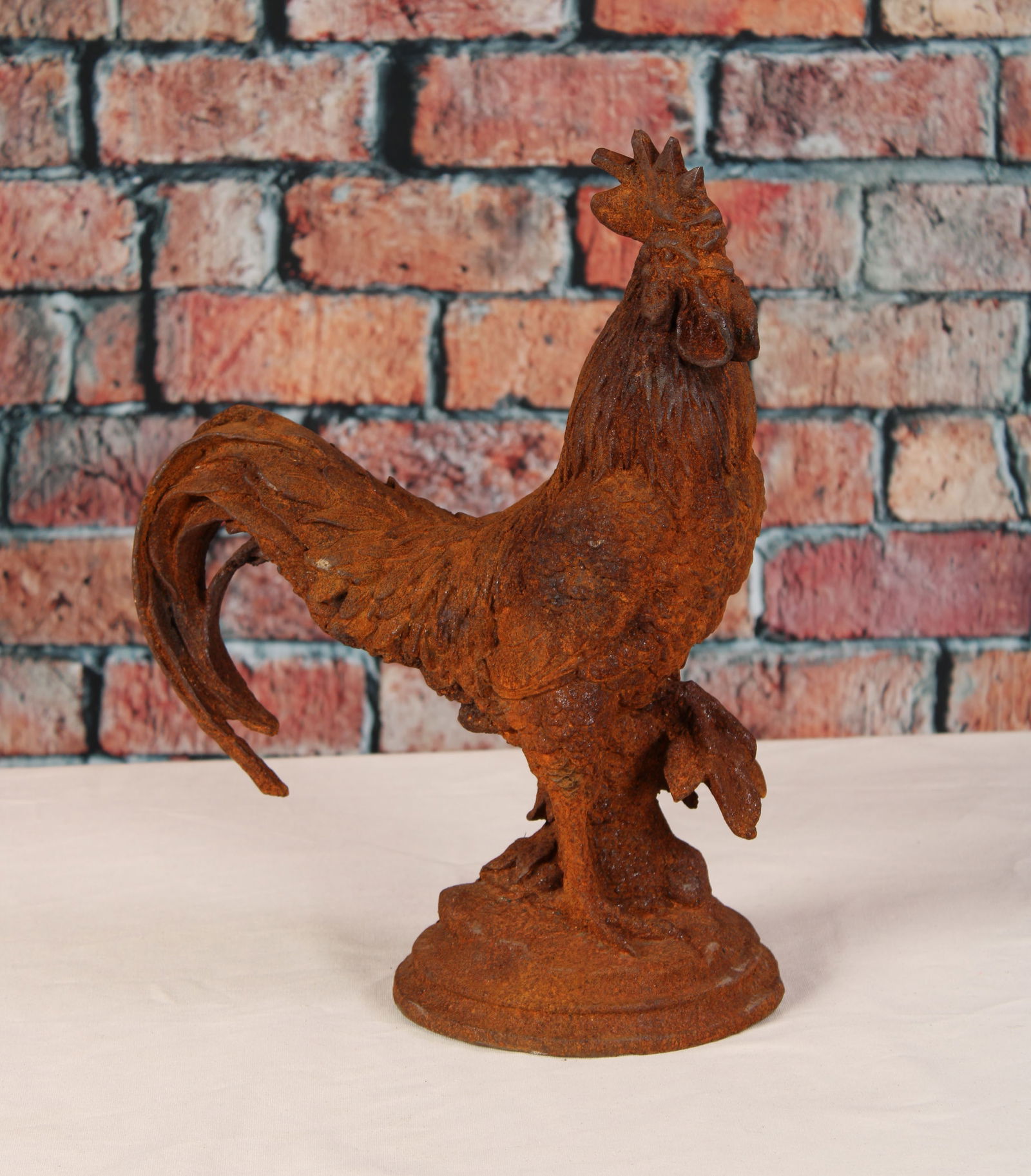 Figural Cast Iron Garden Rooster or Coquerel (1 of 5)