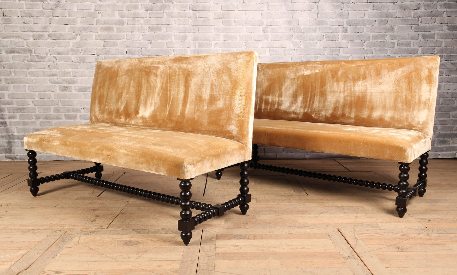 Pair of Restoration Hardware Edwardian Benches (1 of 6)