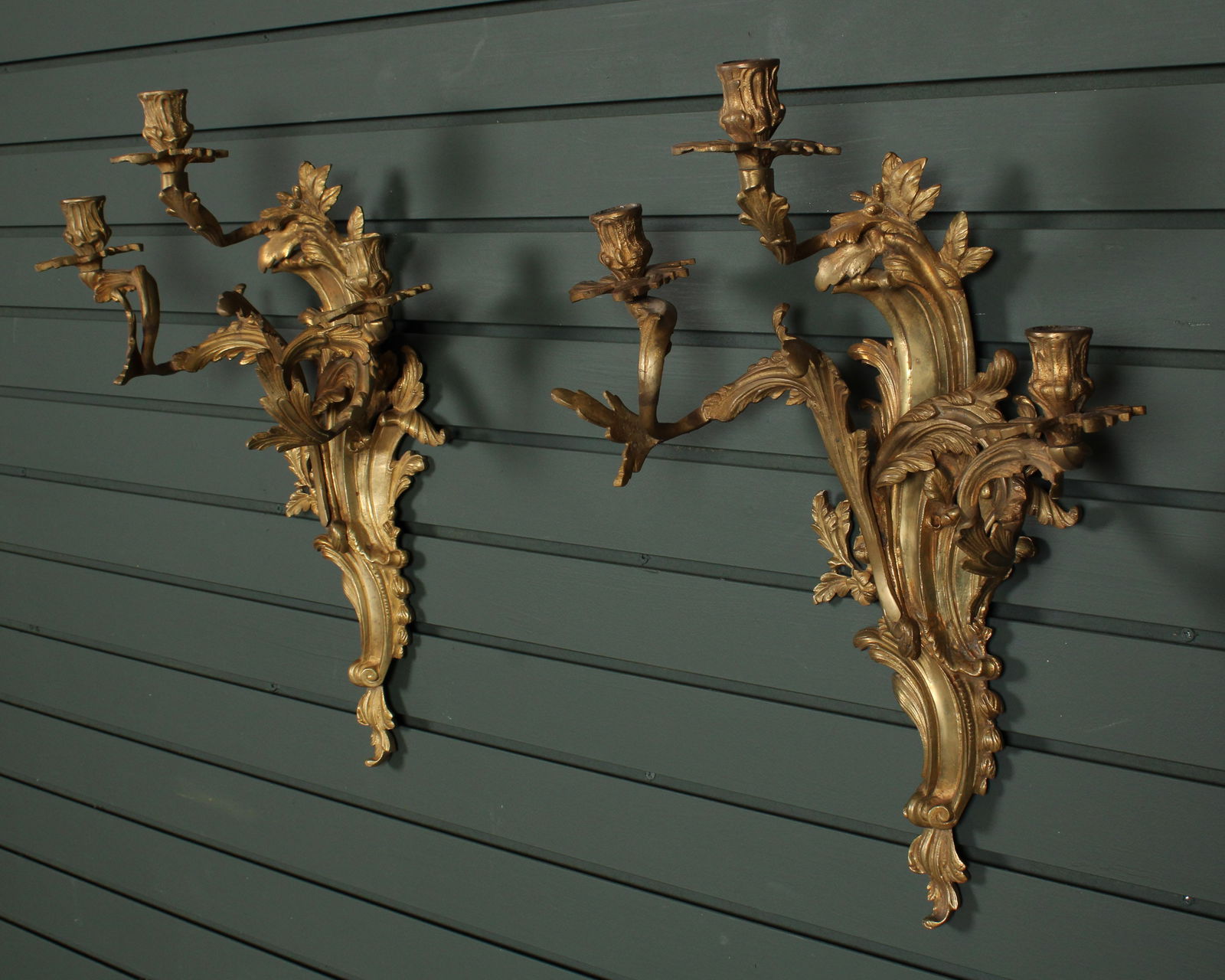 French Louis XV Brass Sconces (1 of 7)