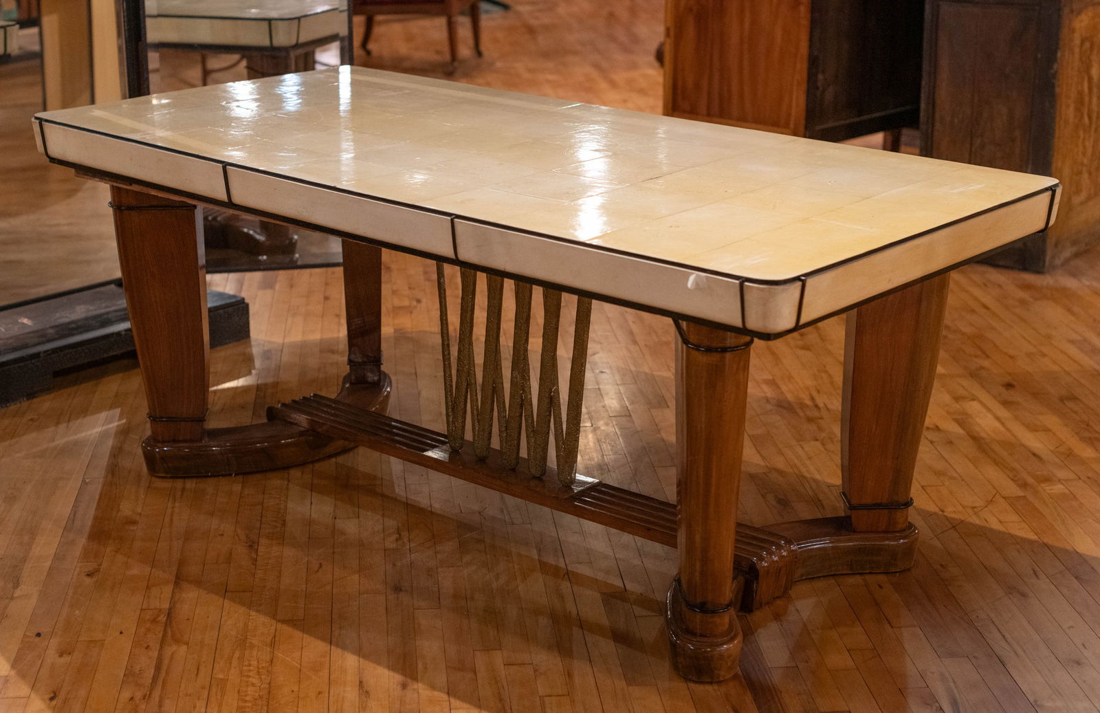 Italian Goat Skin Table, IMO Aldo Tura (1 of 3)
