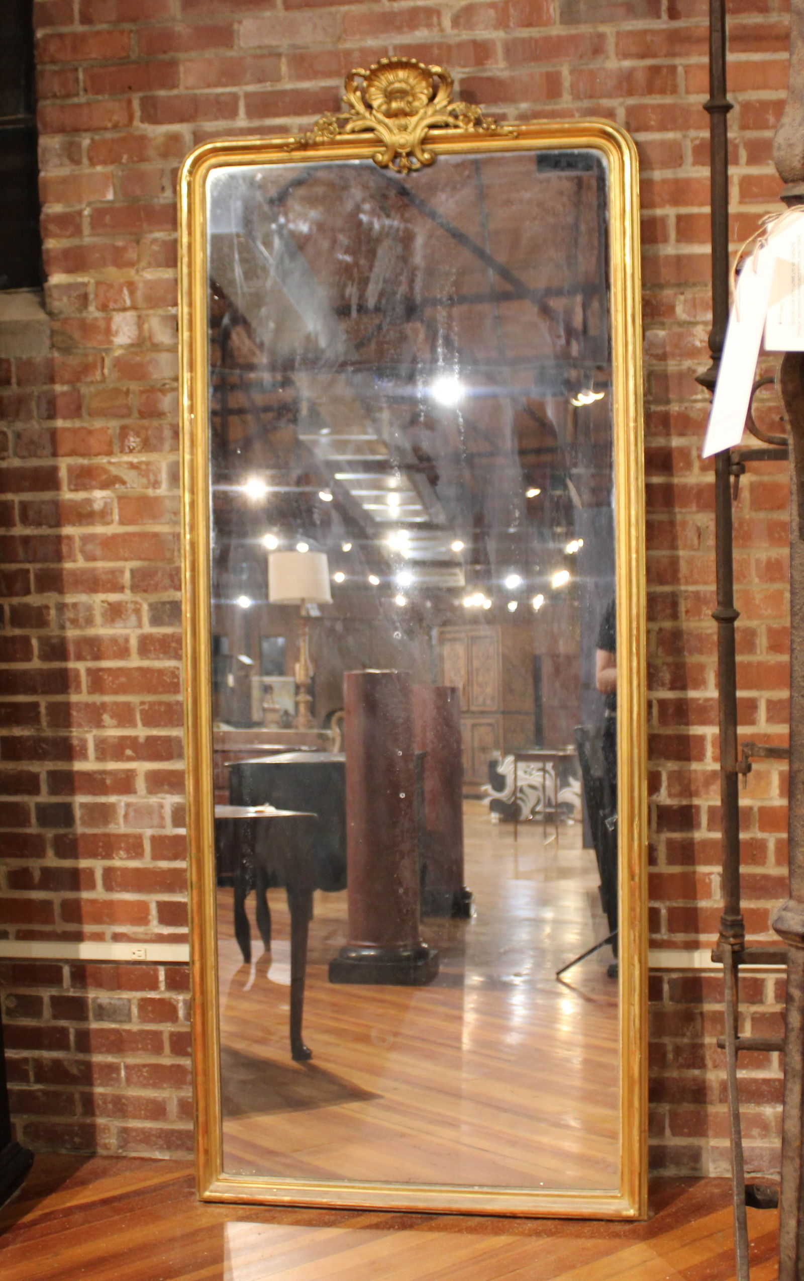 French Gilt Full Length Mirror, 2 of 2