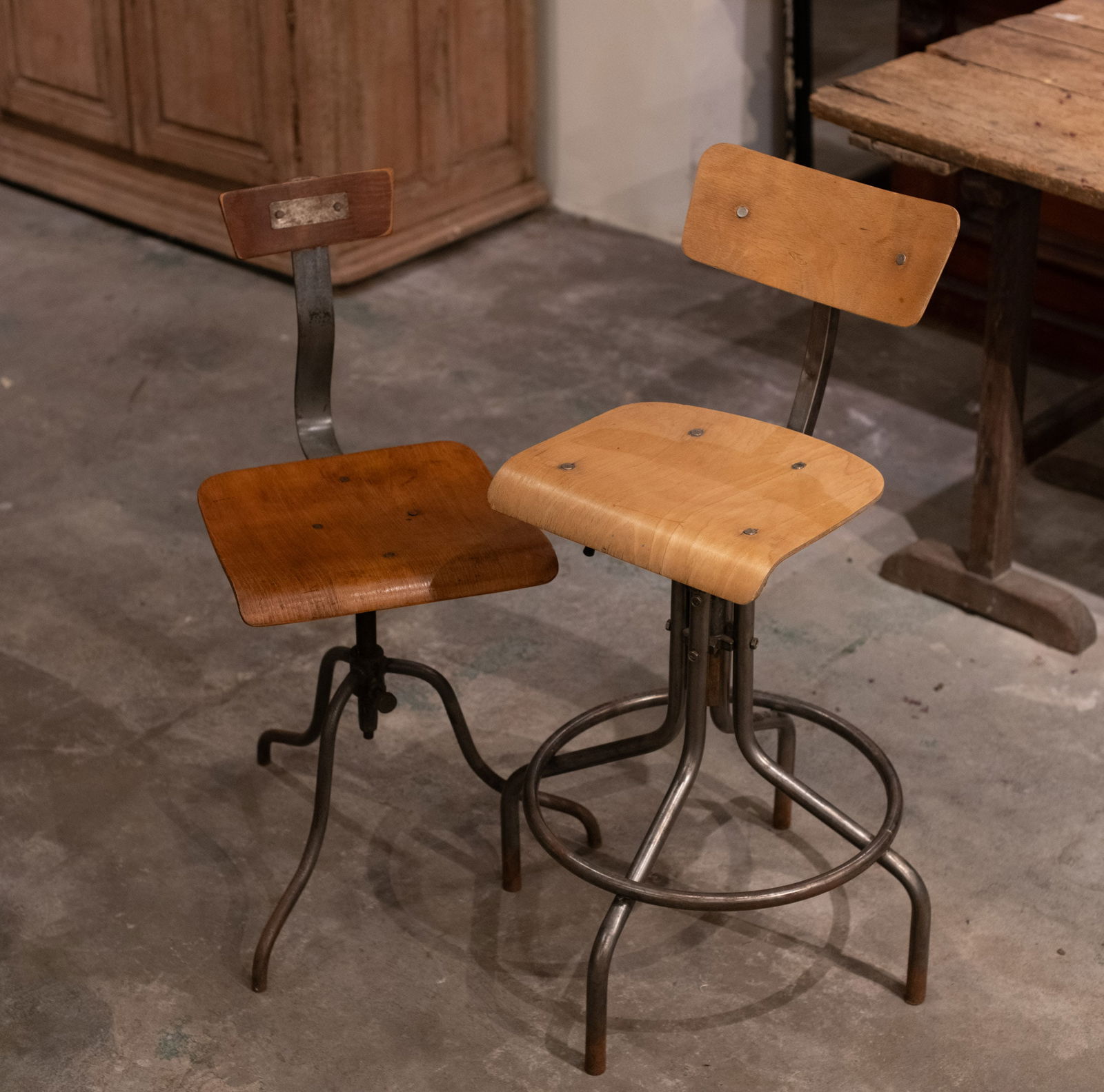Group of 2 industrial Stools (1 of 5)