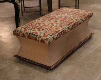 Kilim Upholstered Storage Bench