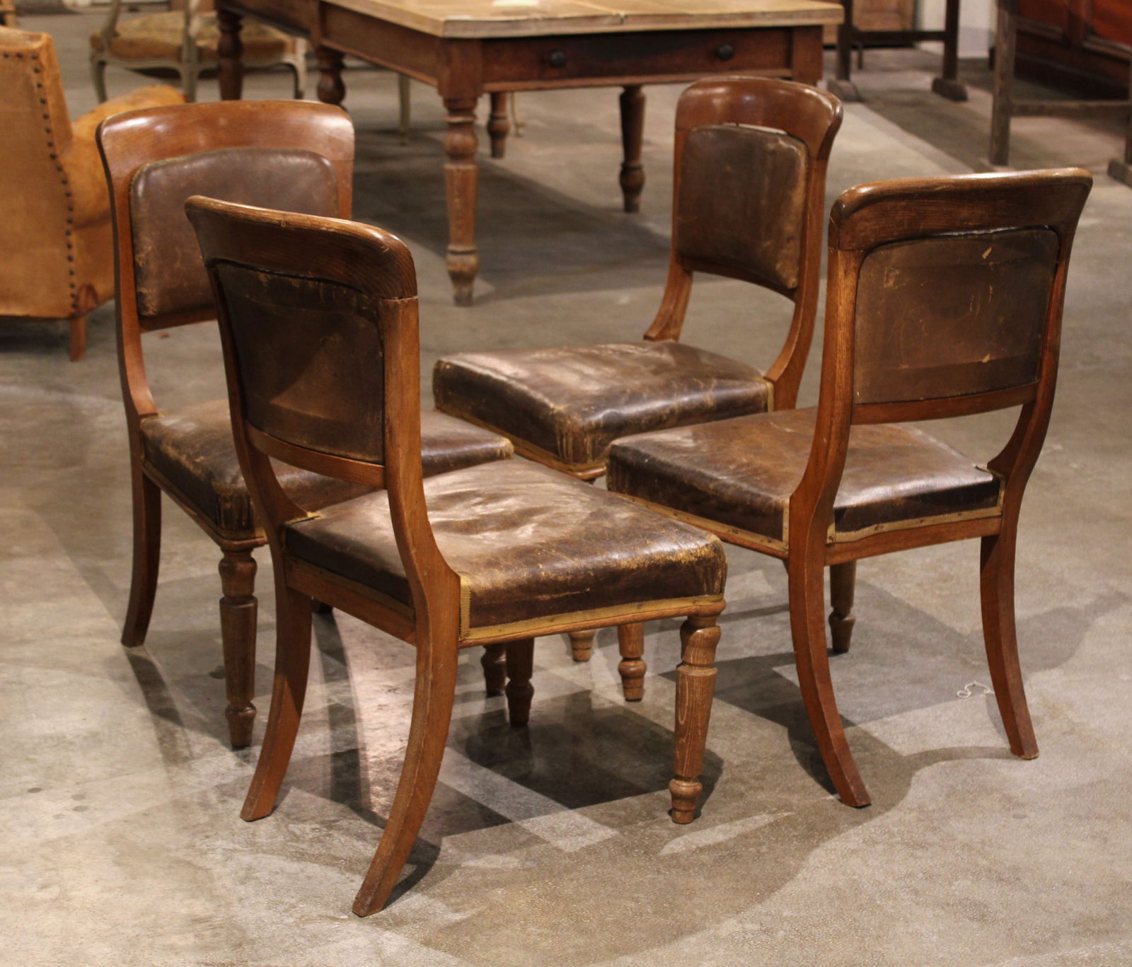 Set of 4 Antique Continental Side Chairs (1 of 7)