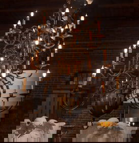 Flemish Brass Chandelier