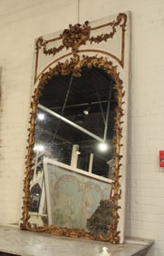 Large Scale French Parcel Gilt Mirror