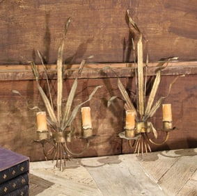 French Gilt Metal Sconces