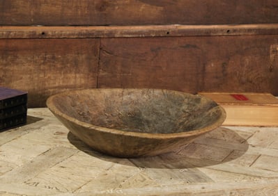 Large English Wood Bowl