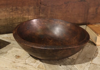 Antique Turned Sycamore Dairy Bowl