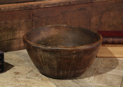 Antique English Wood Bowl