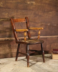 Diminutive Mixed Woods Antique Chair