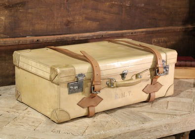 Antique French Vellum Valise