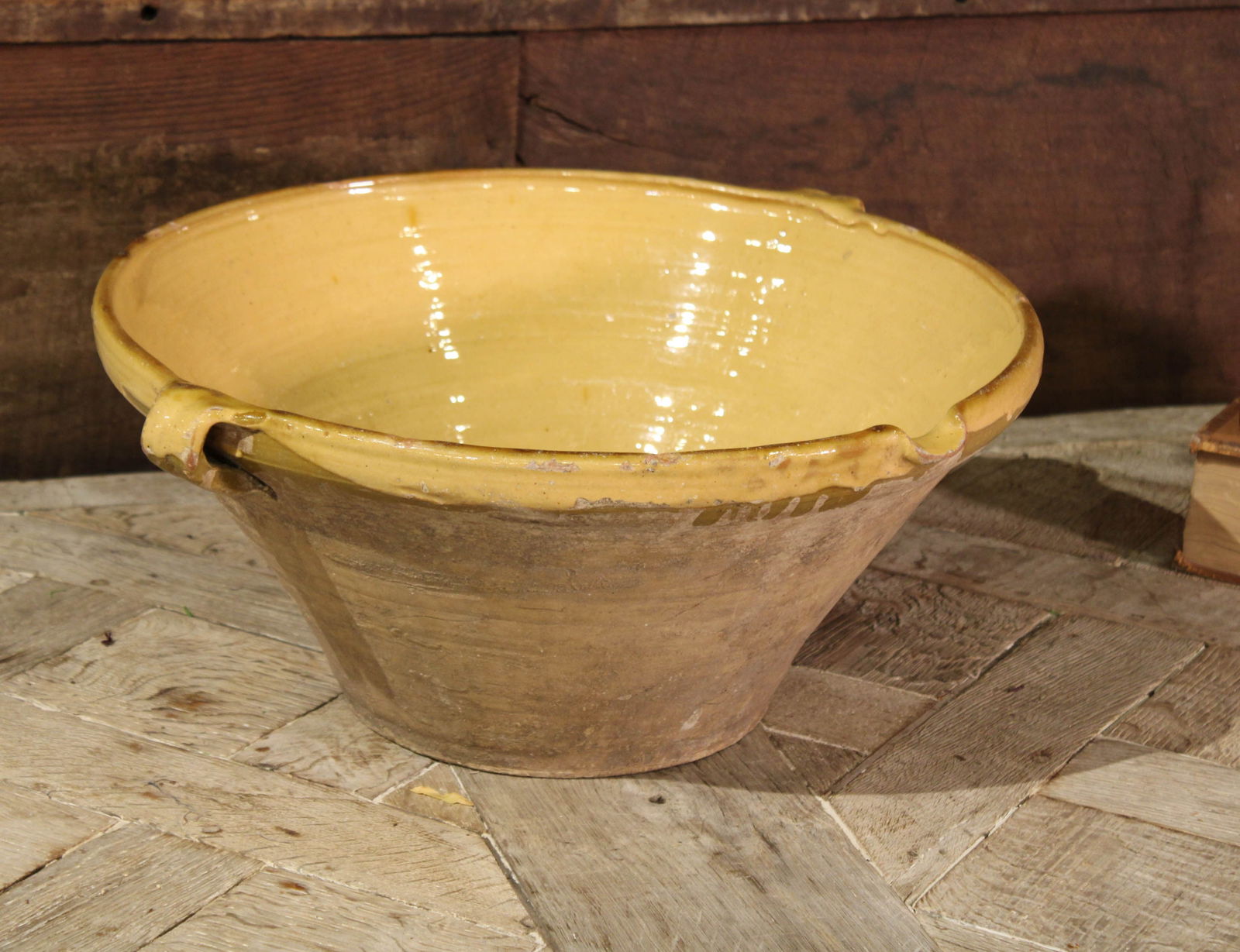 French Yellow Glazed Ceramic Bowl (1 of 5)