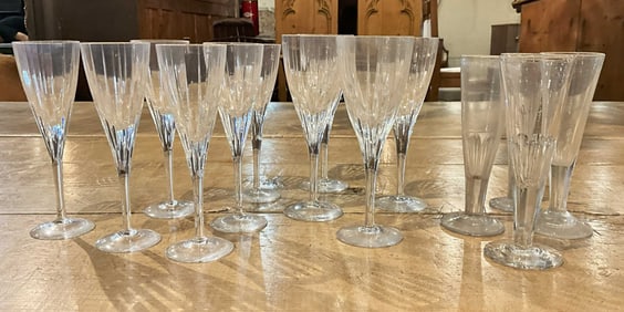 Cut Crystal Champagne Flutes