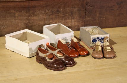 Three Pairs Of Children's Shoes