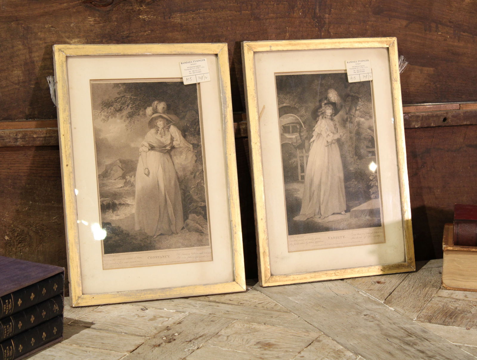 2 Stipple Engravings Of Ladies, Constancy, Variety (1 of 5)