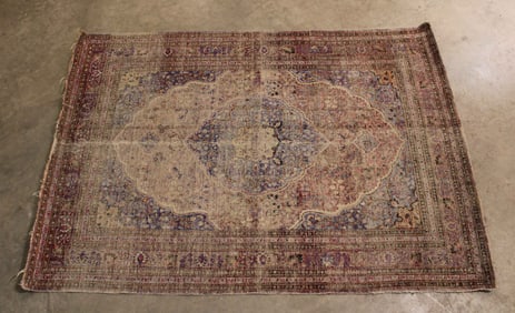 Distressed Antique Rug