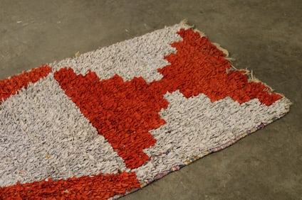 Hand Knotted Fabric Rag Rug