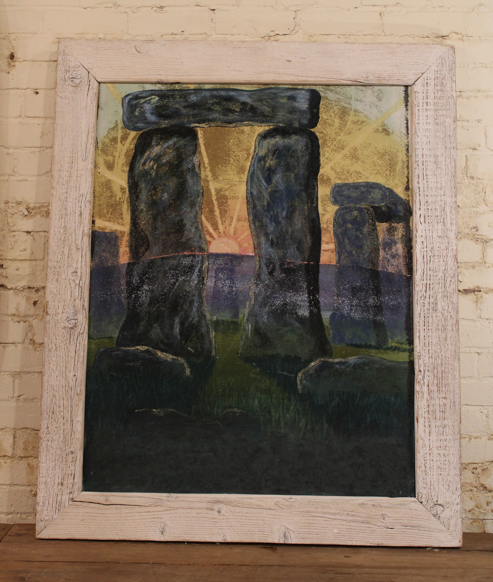 English Stonehenge Painting: English Stonehenge Painting Size: 47"T x 38"W Circa: 1910 List Price: $1680