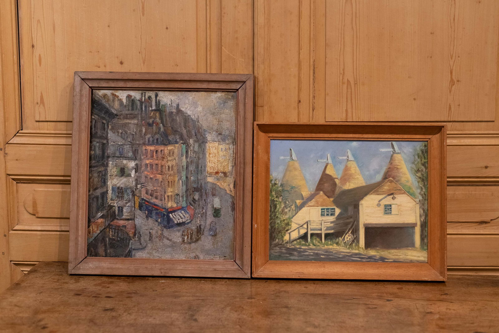 Paris Street Scene & Country Home Paintings (1 of 10)