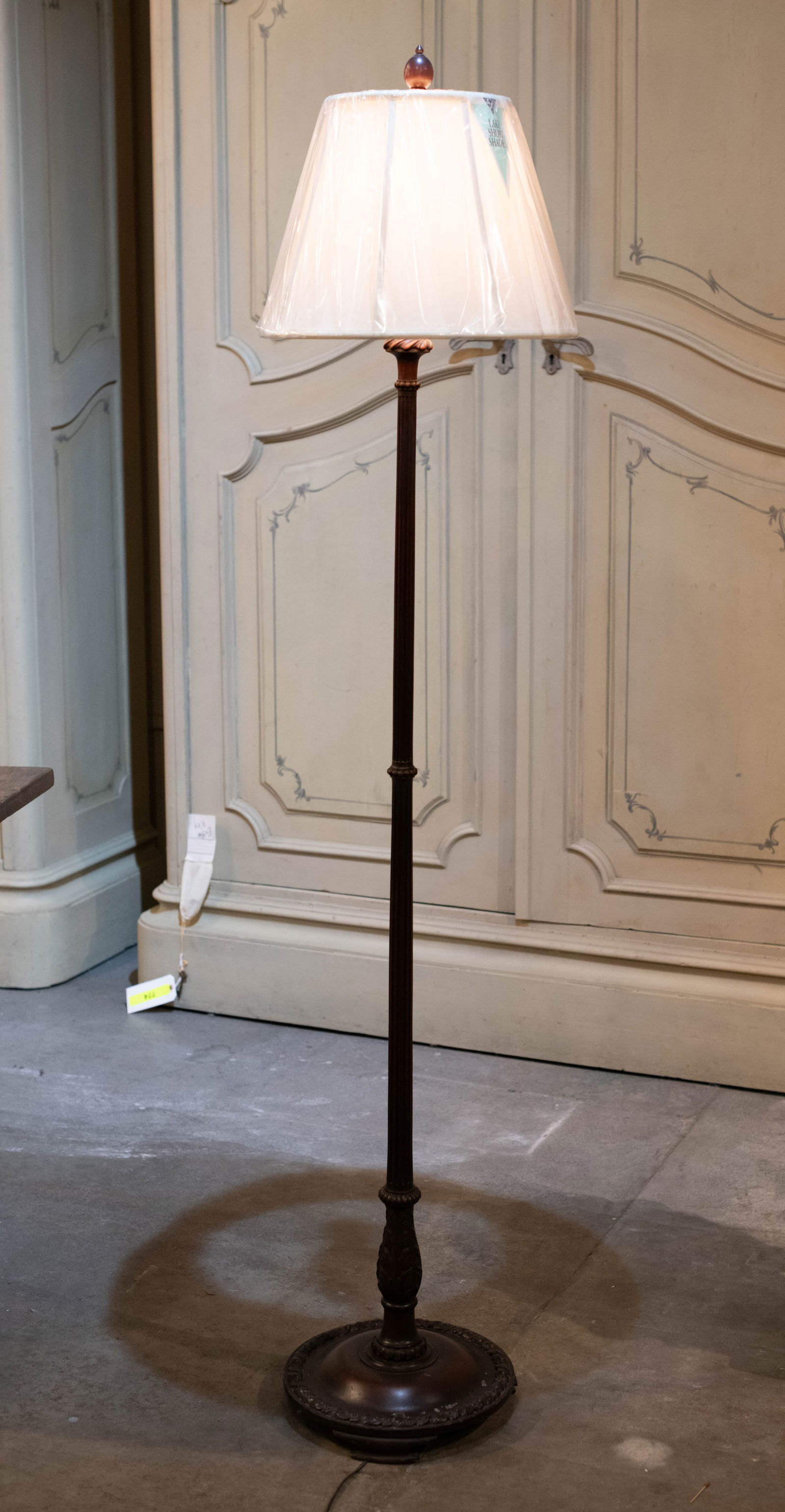 English Mahogany Floor Lamp (1 of 3)
