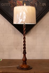 English Edwardian Barley Twist Table Lamp