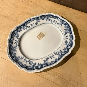 English Transfer Ware Platter, Blue and White