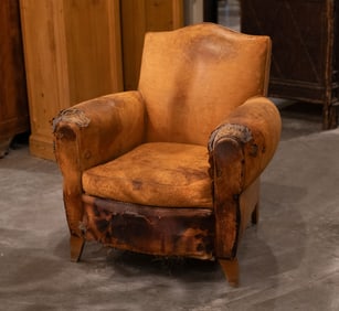 French Leather Club Chair
