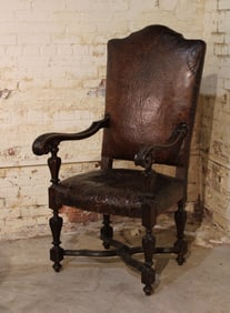 Italian Leather Arm Chair