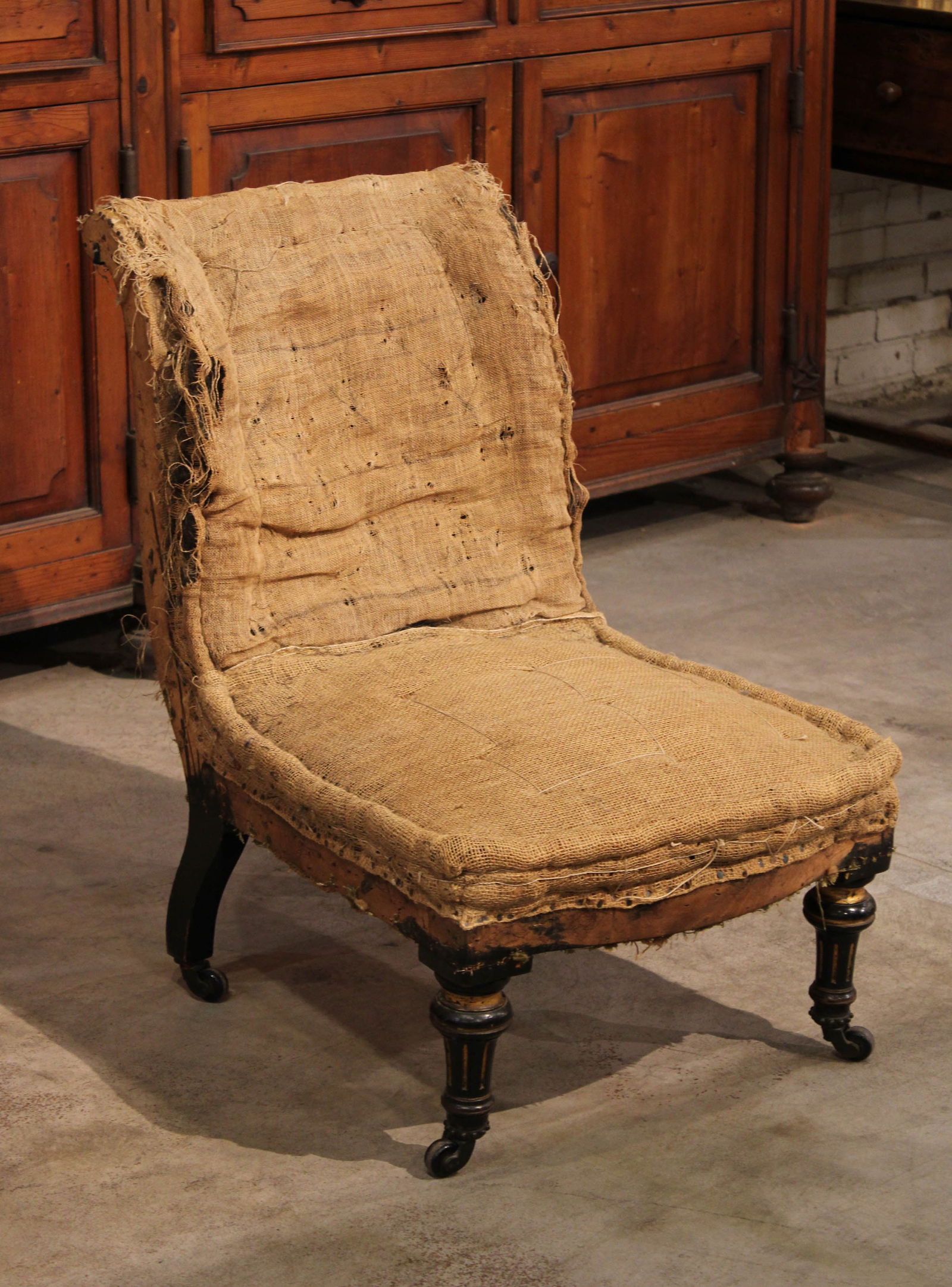 Antique Continental Slipper Chair (1 of 7)