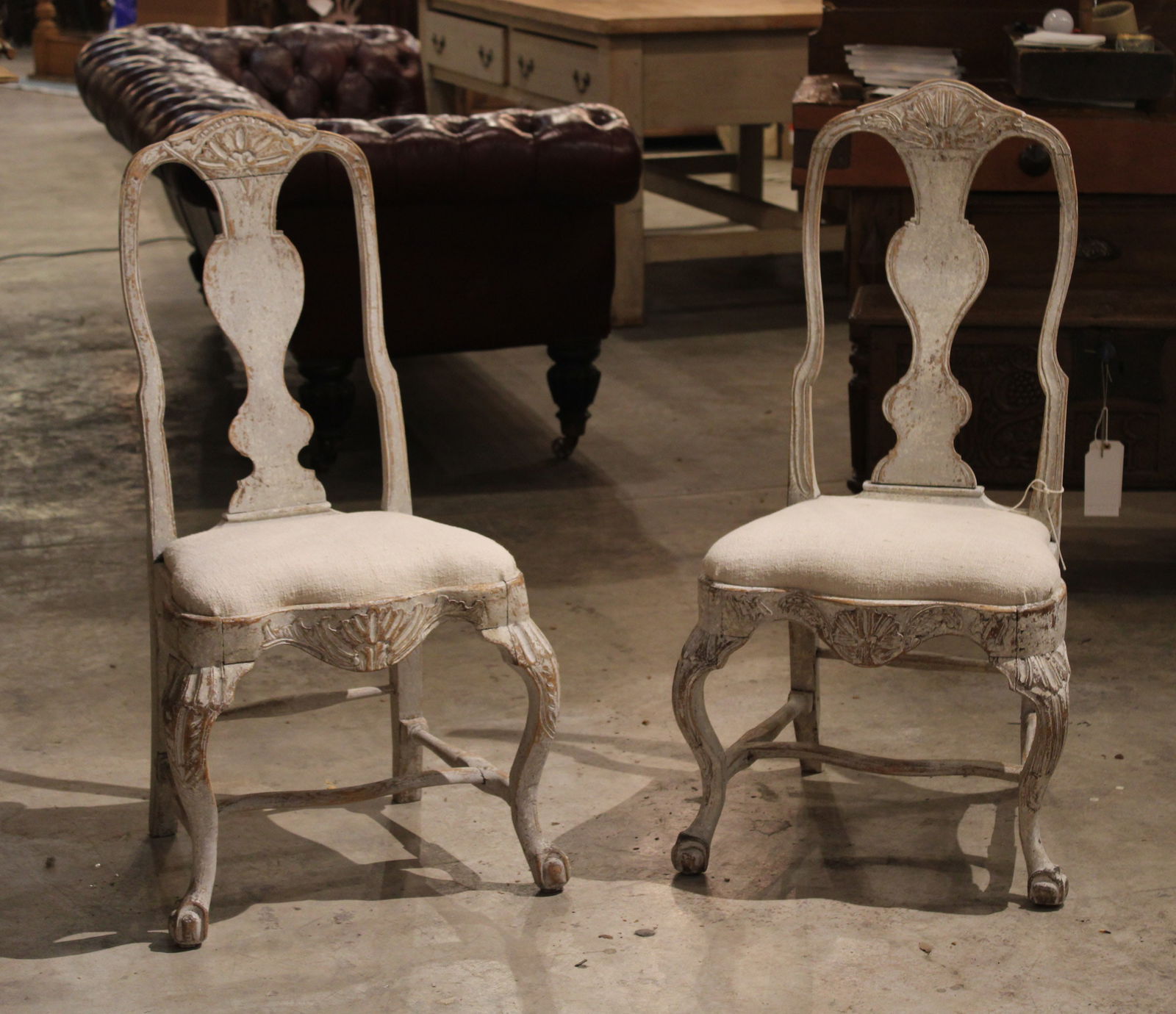Swedish Gustavian Painted Side Chairs (1 of 9)