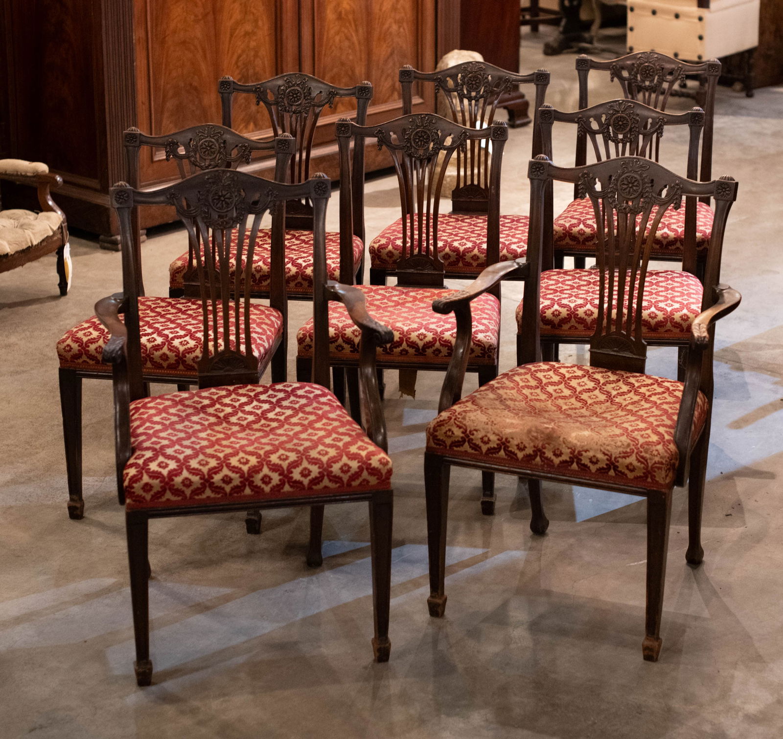 8 Georgian Mahogany Dining Chairs (1 of 7)