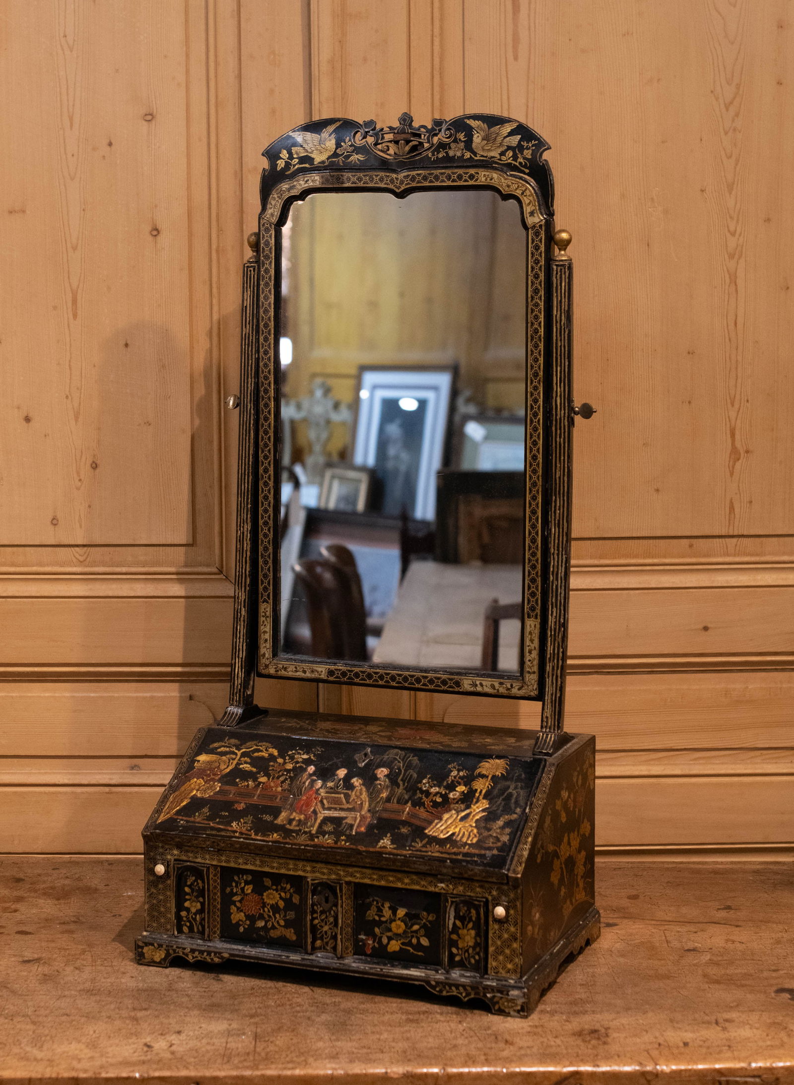 Antique English Chinoiserie Dressing Mirror (1 of 12)