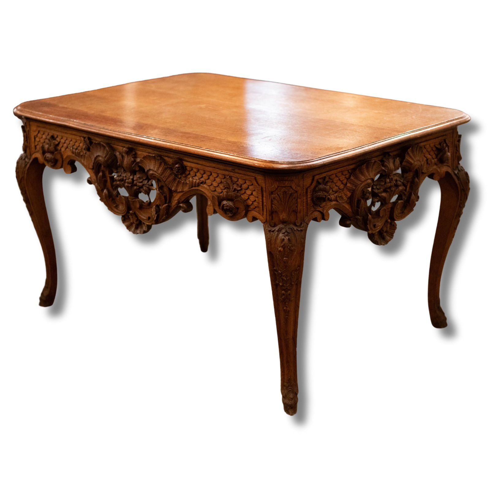 French Oak Center Table (1 of 5)