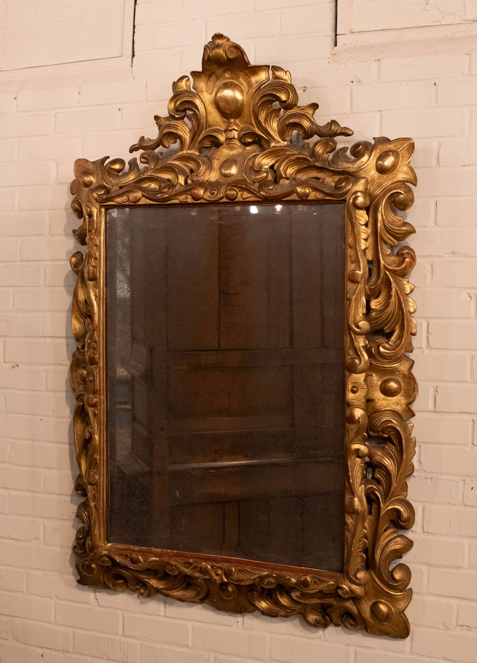 Continental Carved Gilded Mirror (1 of 4)