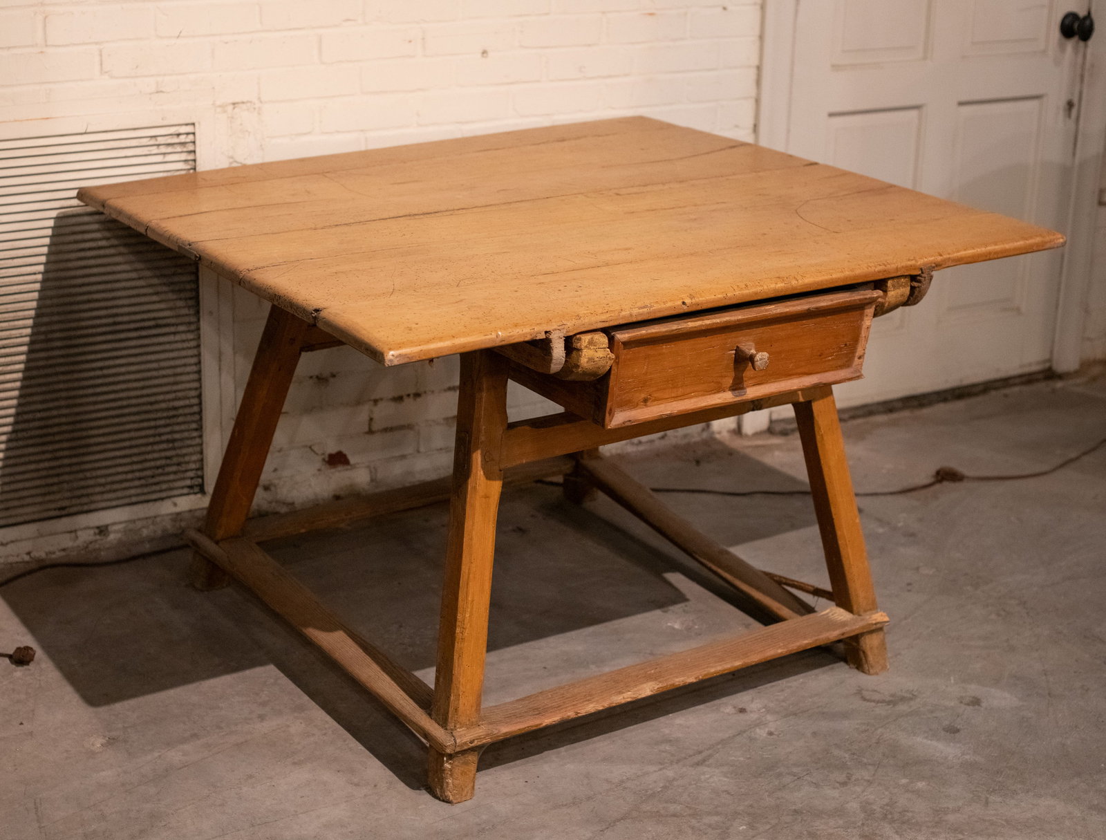 Antique Swiss or German Farmhouse Work Table (1 of 5)