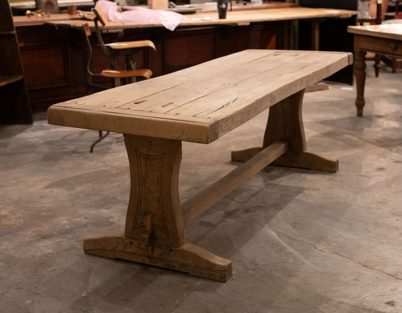 Continental Oak Trestle Table (1 of 6)