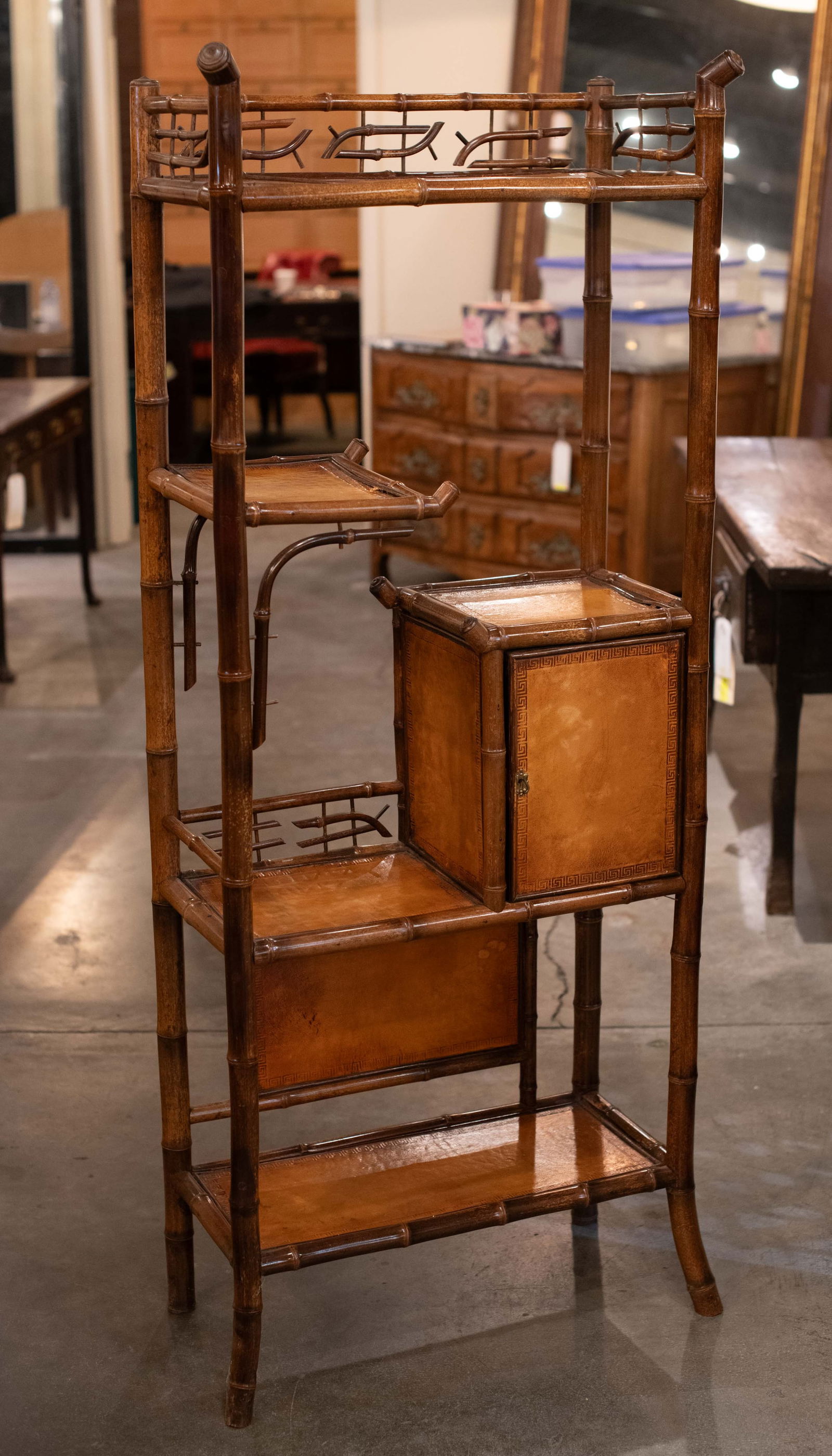 French Bamboo Cabinet, Etagere (1 of 5)