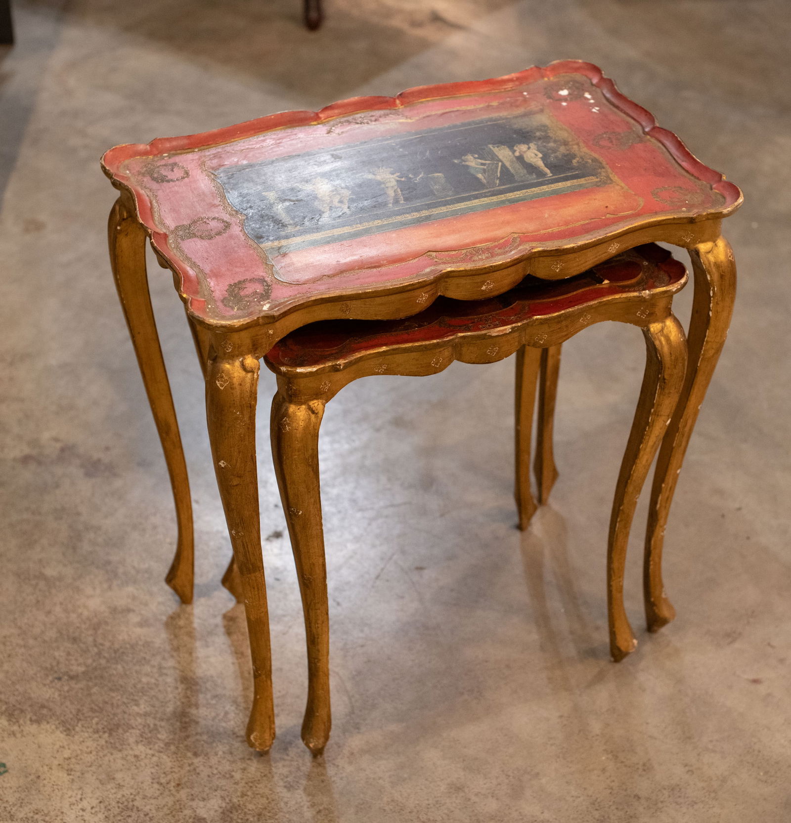 Florentine Painted Nesting Tables (1 of 7)