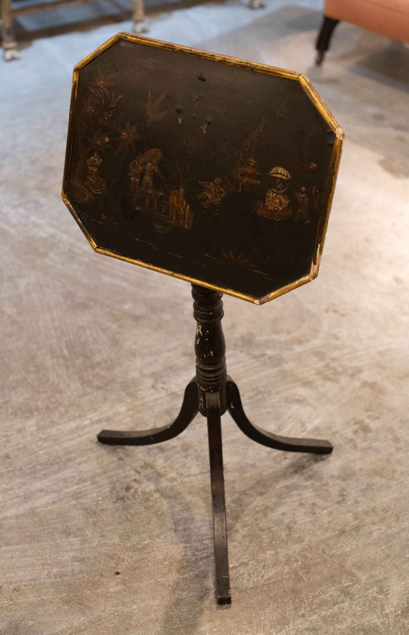 English Ebony Tea Table (1 of 8)