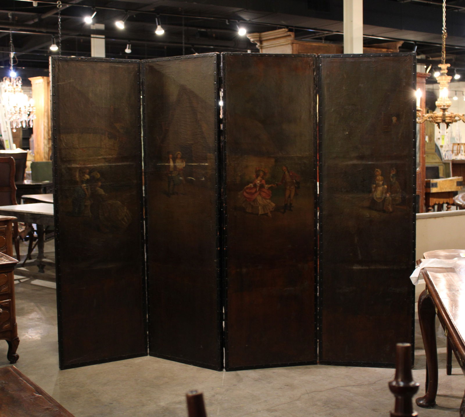 Genre Scene Painted Screen (1 of 7)