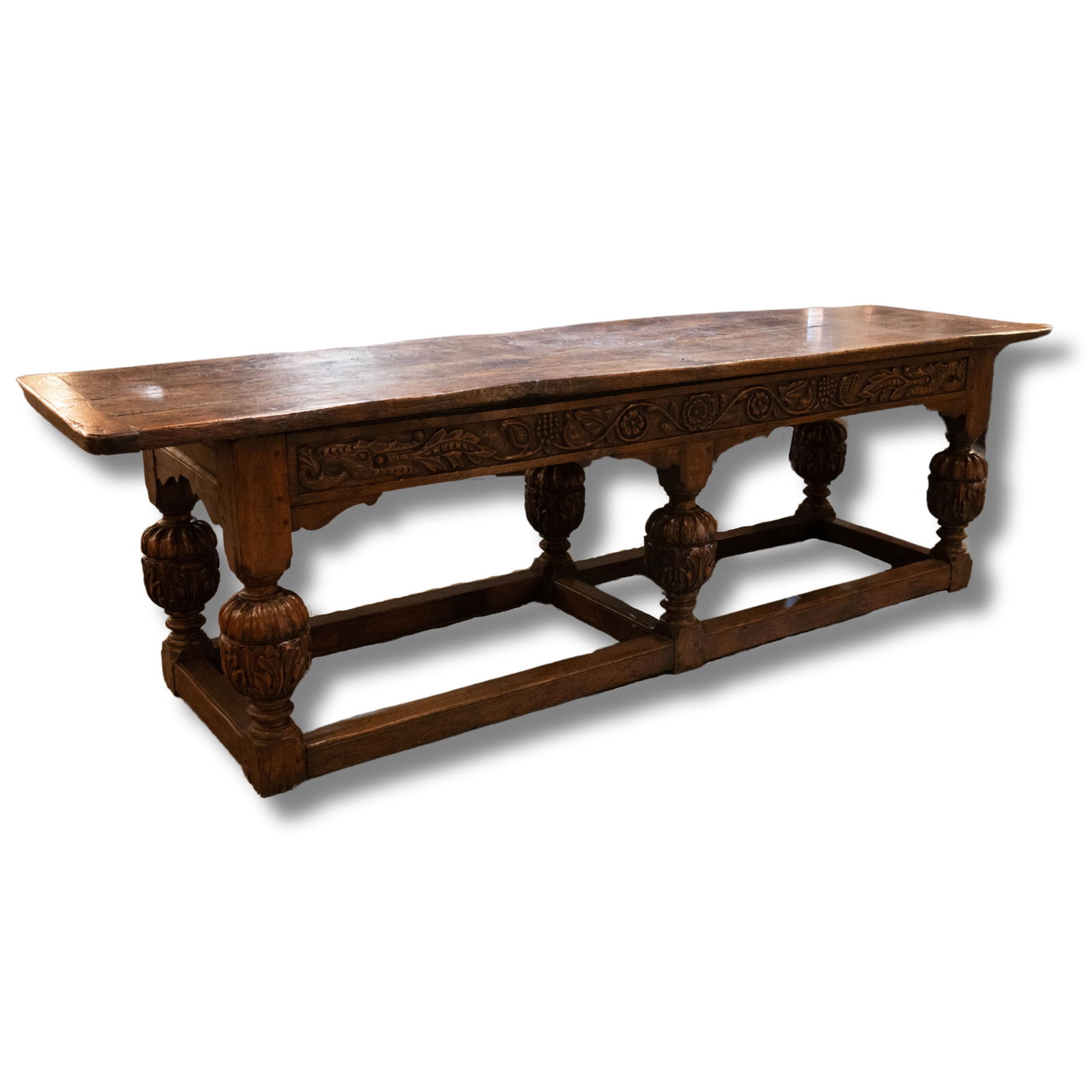 English Oak Renaissance Style Library Table (1 of 8)